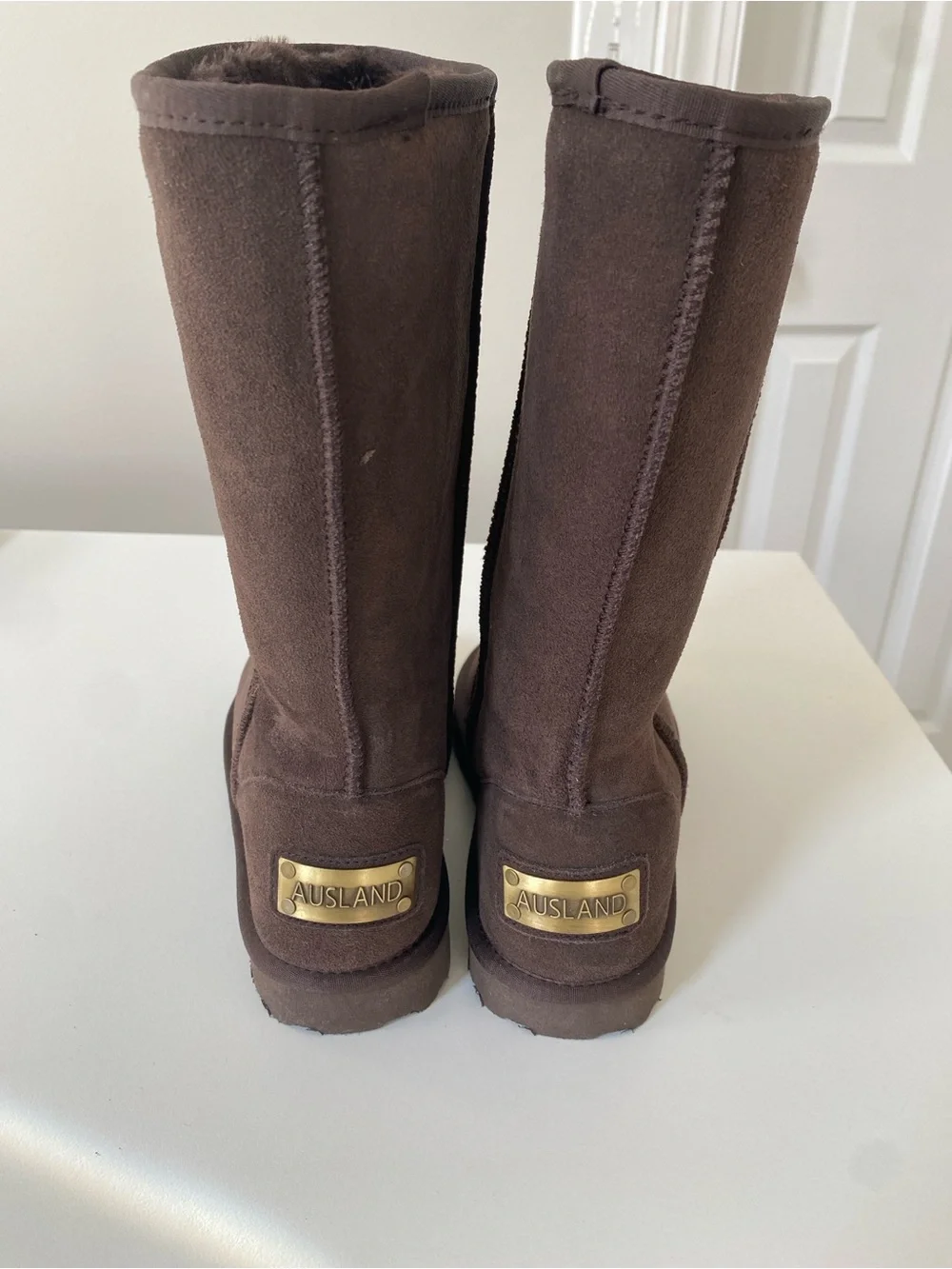 Chocolate Brown Plush Fuzzy Boots